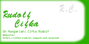 rudolf cifka business card